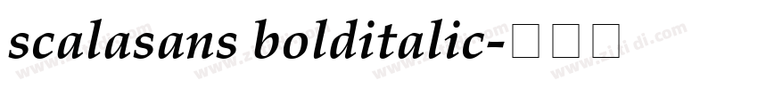 scalasans bolditalic字体转换
